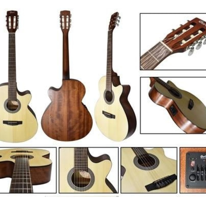 Cort CEC1 OP Elektro Klasik Gitar | İnce Kasa Open Pore - Naturel